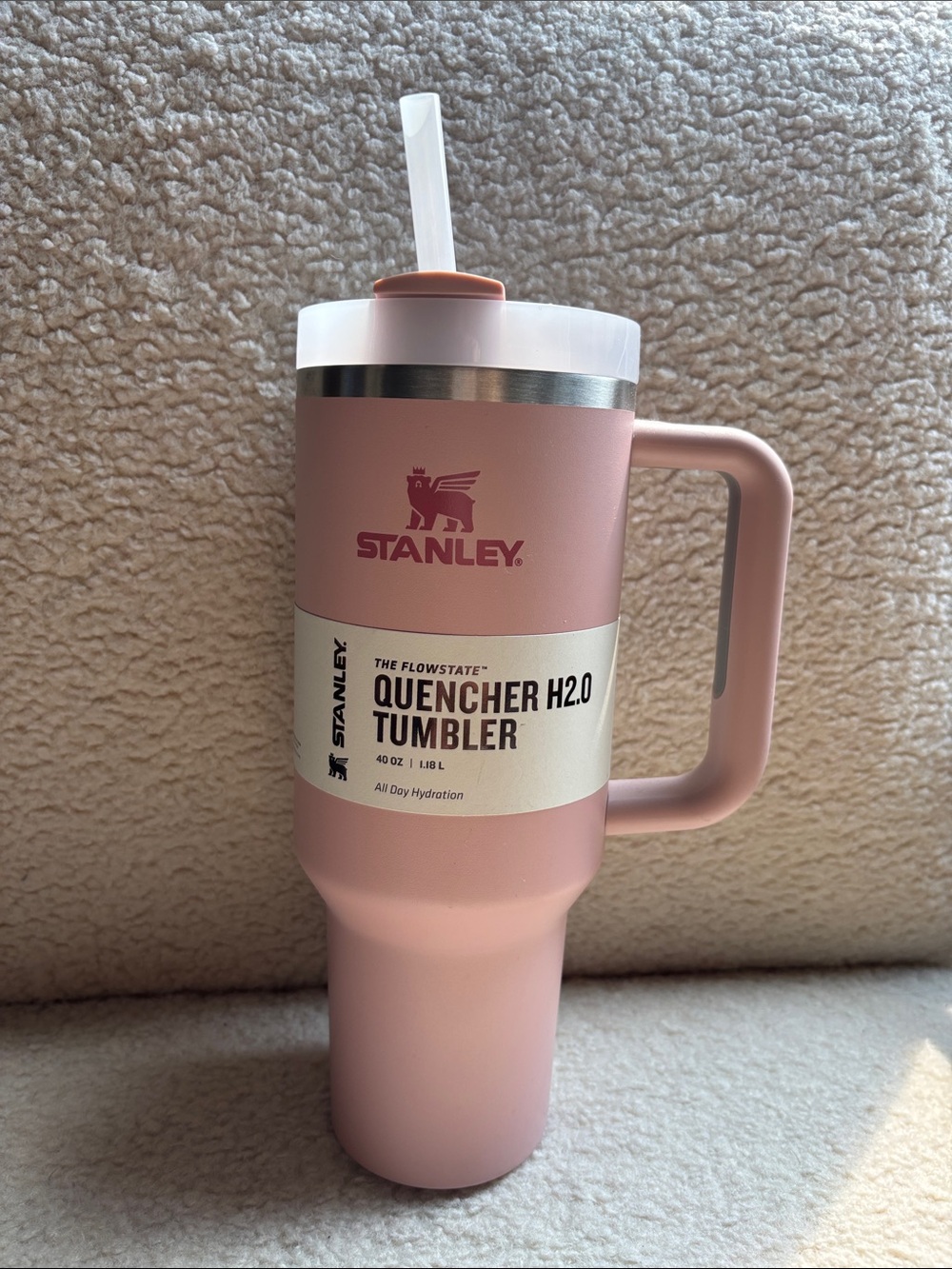 Stanley Quencher H2.0 Tumbler - Dusty Pink with Straw, Limited Edition, NWT